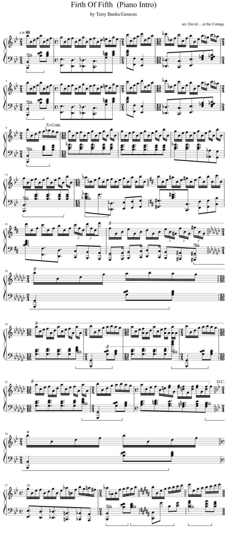 Sibelius Music Score Sample Firth Of Fifth